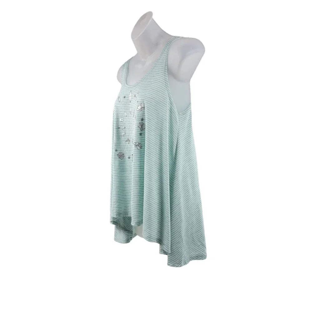Tunic Tank Top Shirt Junior M Sz 7-9 Zodiac Healing Crystals Sleeveless Striped - Picture 4 of 16